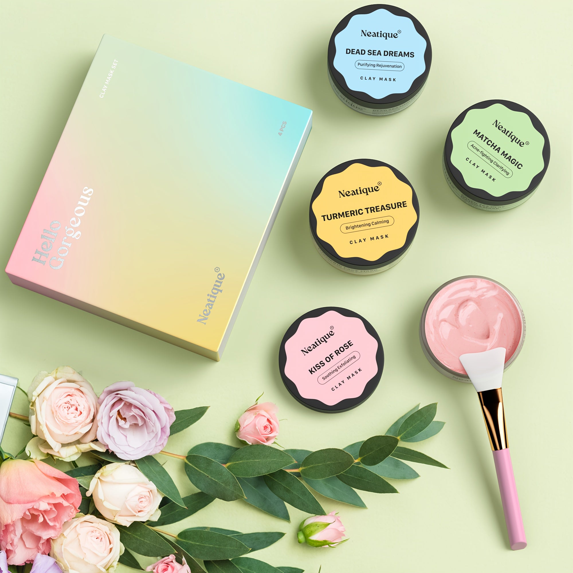 Neatique Face Masks Skincare Set, 480g (120gx4)