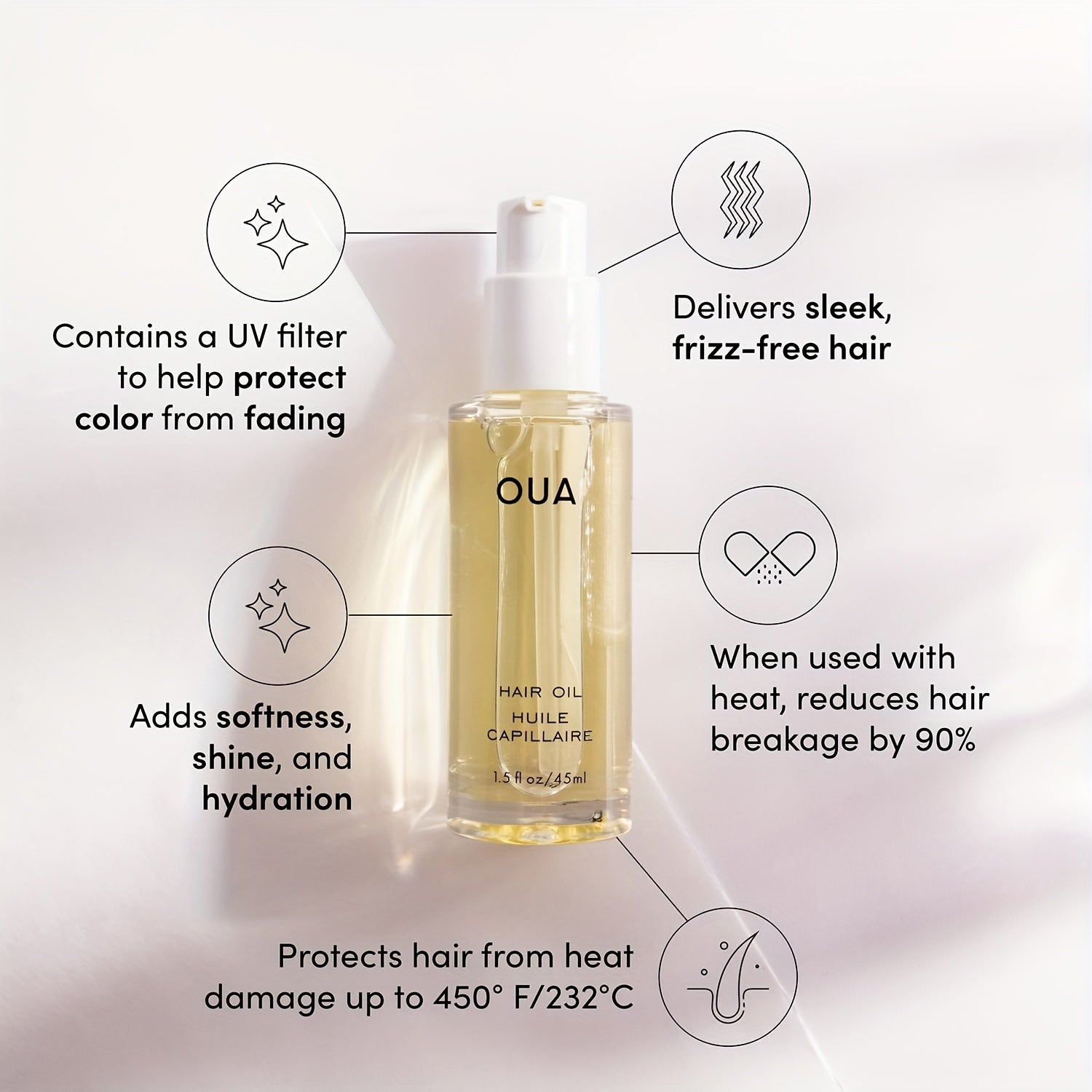 HairRelief™ Heat Protect & Shine – 45ml Vegan Serum
