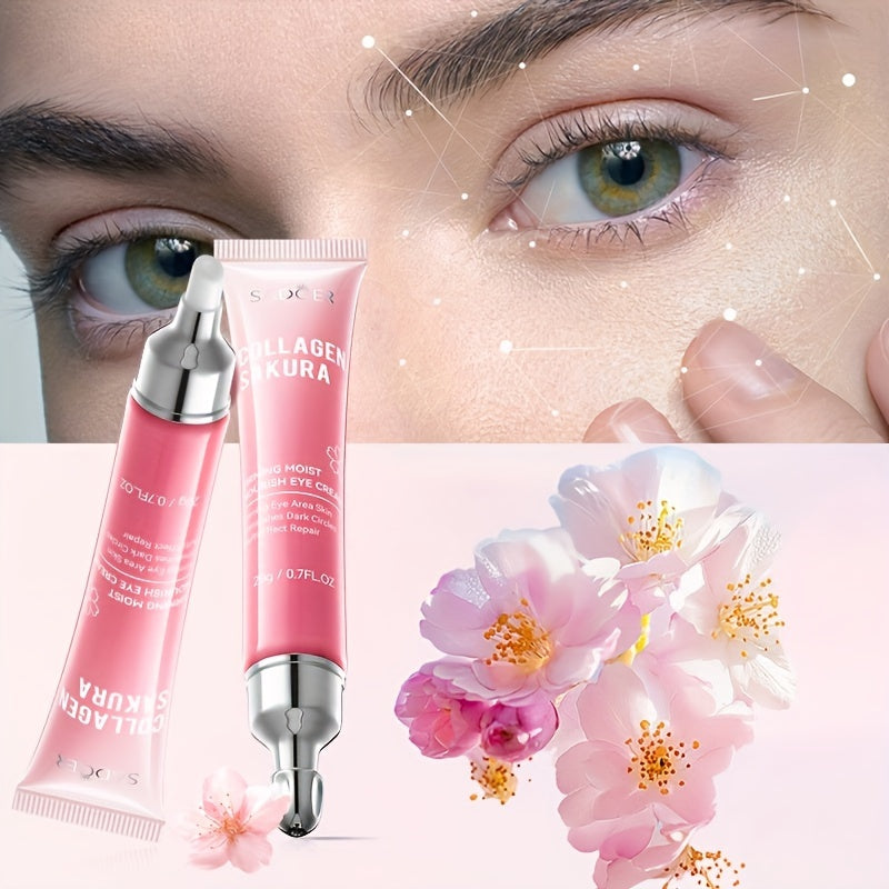 Sakura Collagen Eye Cream - 20g, Smooths Wrinkles & Moisturizes Firming