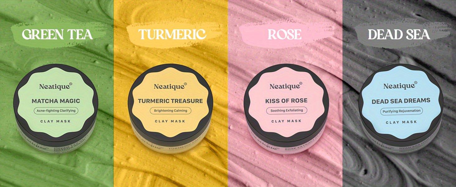 Neatique Face Masks Skincare Set, 480g (120gx4)