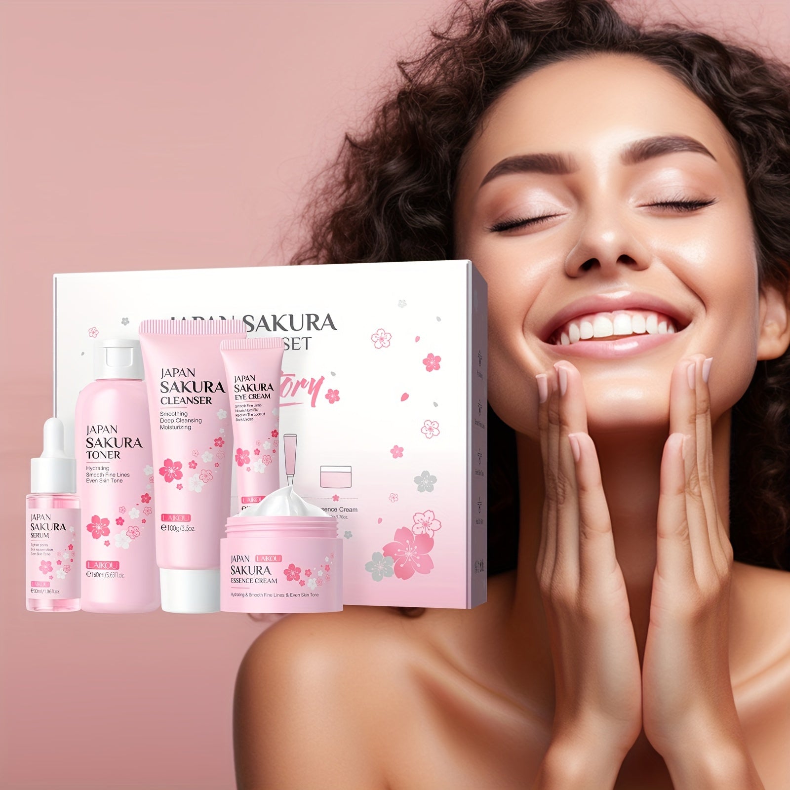 5-Piece LAIKOU Sakura Radiance Skincare Set
