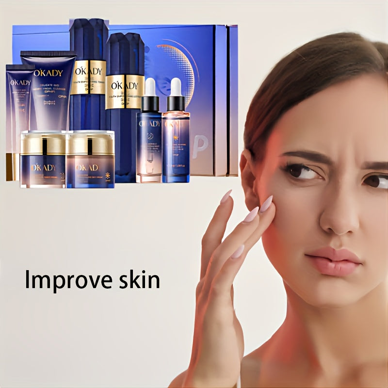8pcs Hydrating Facial Care Set - Moisturizing Skincare Collection