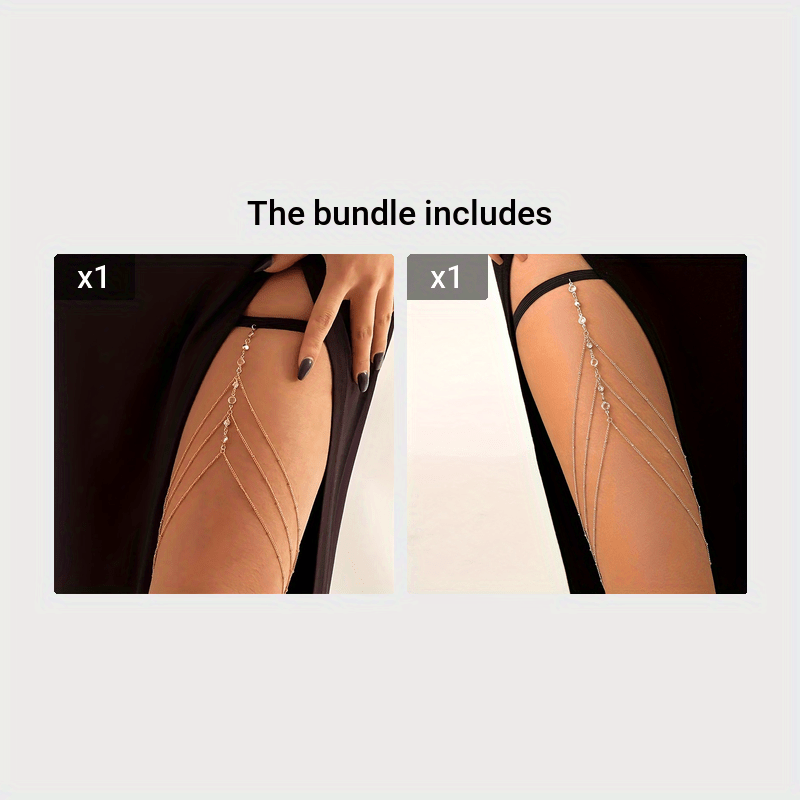 A Trendy And Sexy Summer Accessory From Europe And America, This Three-layer Tassel Rhinestone Leg Chain, Perfect for Any Outfit.
