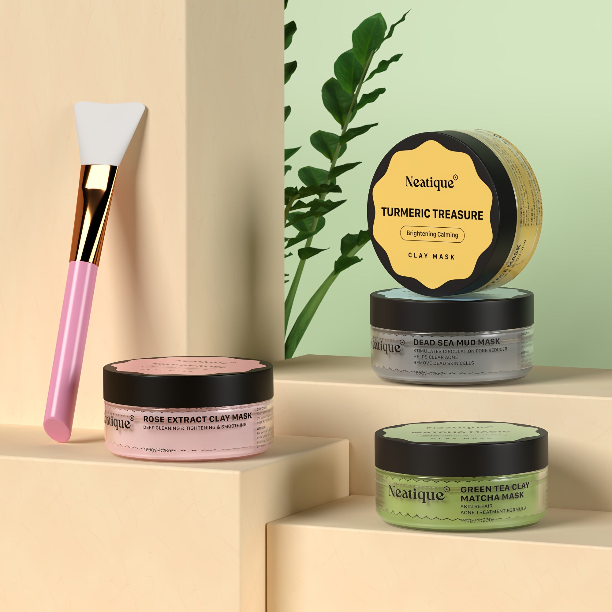 Neatique Face Masks Skincare Set, 480g (120gx4)