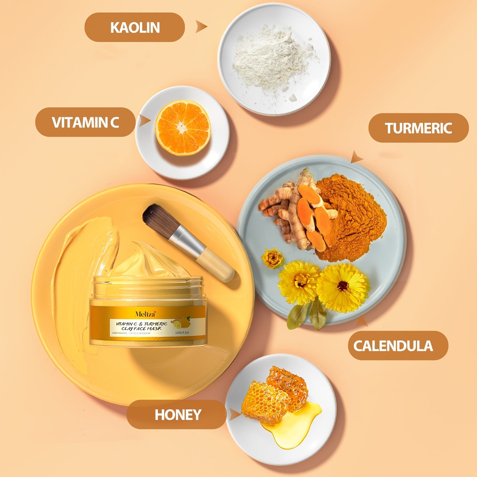 MELIZA Vitamin C & Turmeric Clay Facial Mask