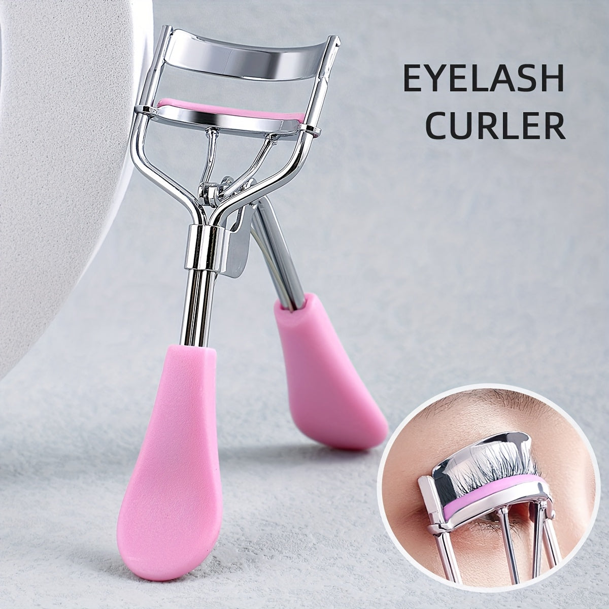 1 Portable Black Eyelash Curler, Stainless Steel Eyelash Curler