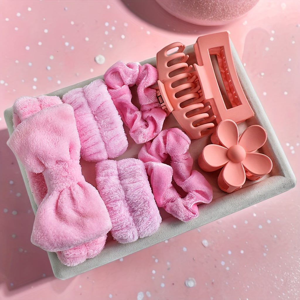 8pcs/set Hair Accessories Kit For Women And daily use Lovely Bowknot Decorative