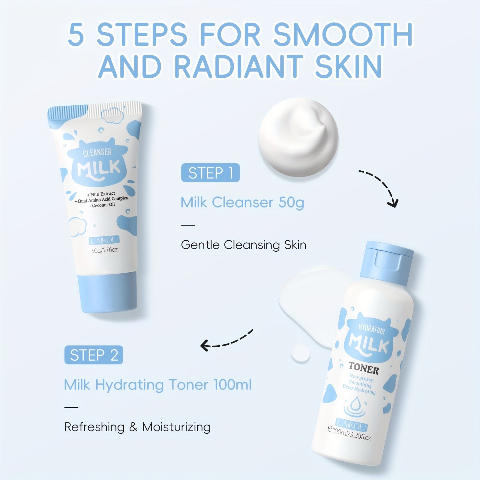 Nourishing Your Light Beige with Milk Skincare Set