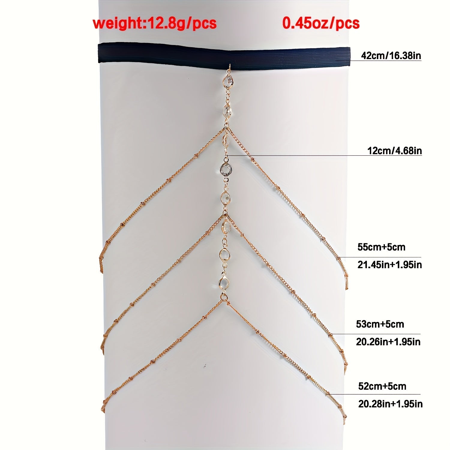 A Trendy And Sexy Summer Accessory From Europe And America, This Three-layer Tassel Rhinestone Leg Chain, Perfect for Any Outfit.