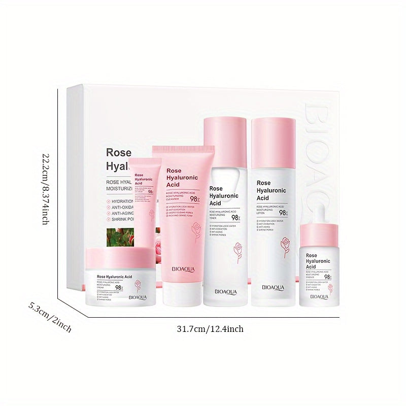 BIOAQUA Rose Hyaluronic Acid Skincare Gift Set for Women