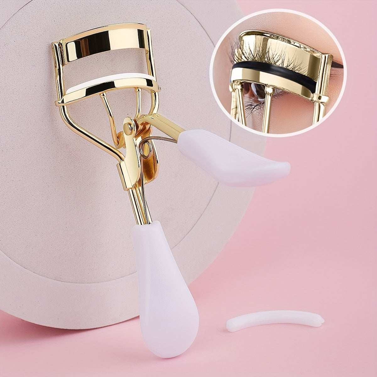 1 Portable Black Eyelash Curler, Stainless Steel Eyelash Curler