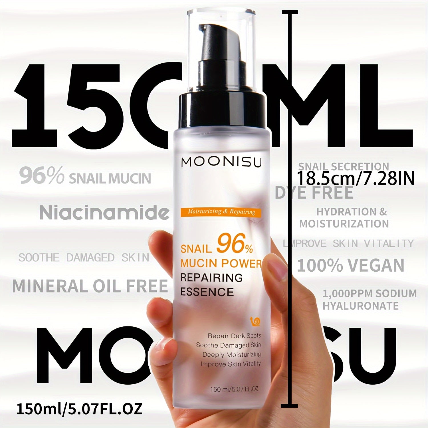 SkinRelief™ Snail Repair – 150ml 96% Advanced Mucin Serum - bodyrelief.uk