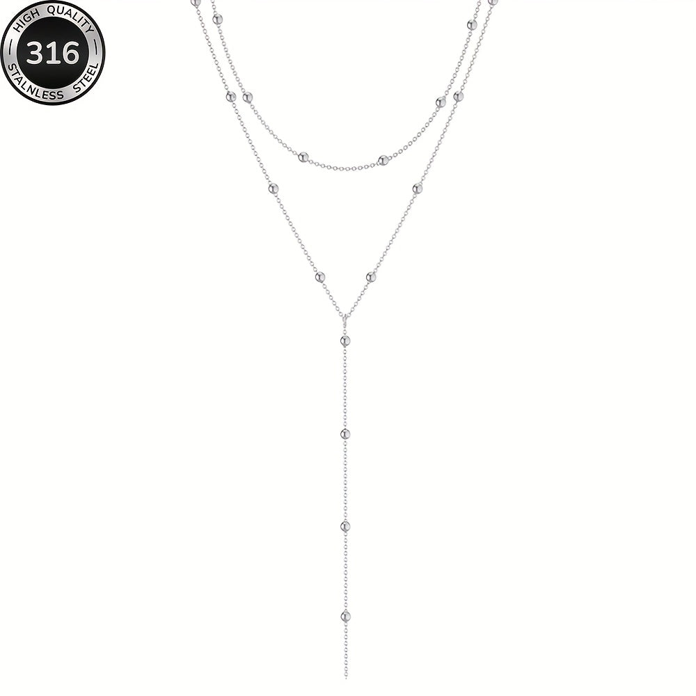 Women's Y-Neck Chain High-Quality Stainless Steel Hypoallergenic Y-Shaped Women's