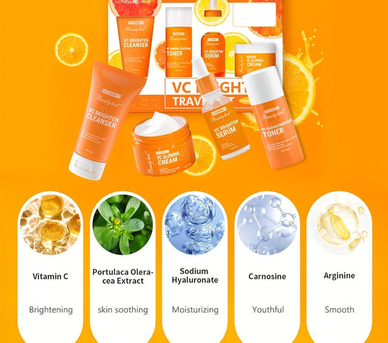 GlowRelief™ Hydration & Radiance – 4-in-1 Vitamin C & Hyaluronic Travel Set - bodyrelief.uk