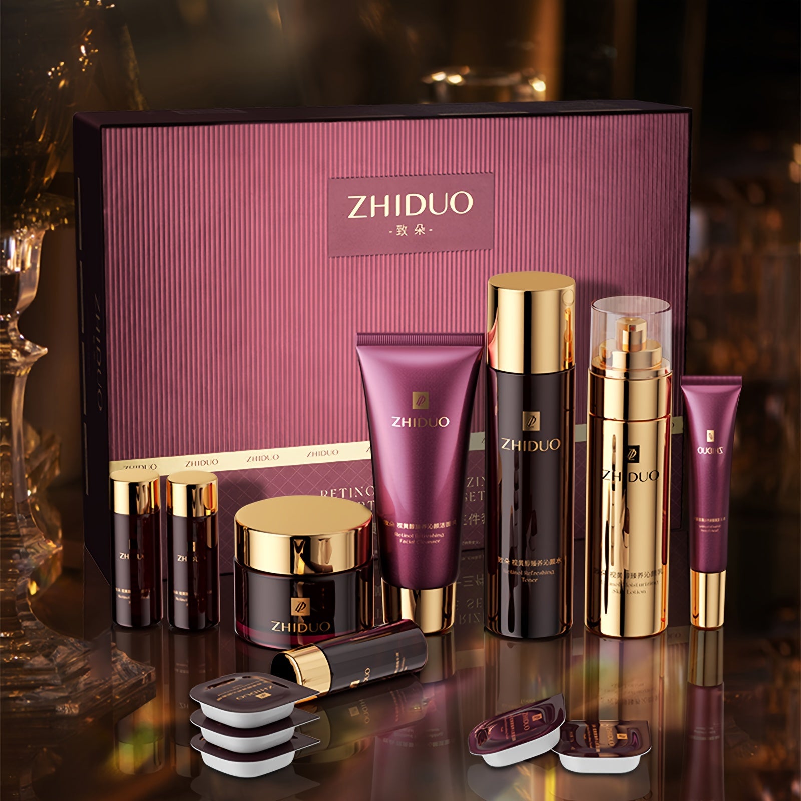 Anti-aging skincare set with 9pcs