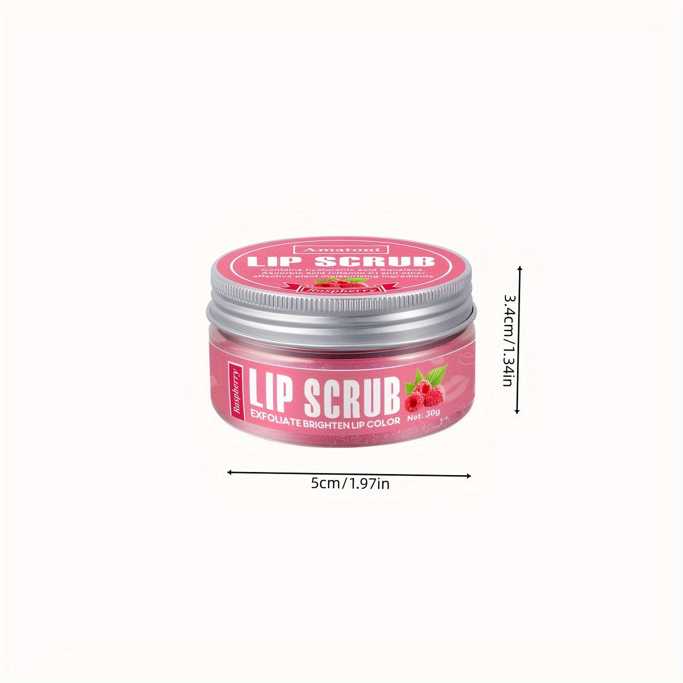 Raspberry Scent Lip Scrub 30g/1.06oz, Exfoliating & Moisturizing Lip Care