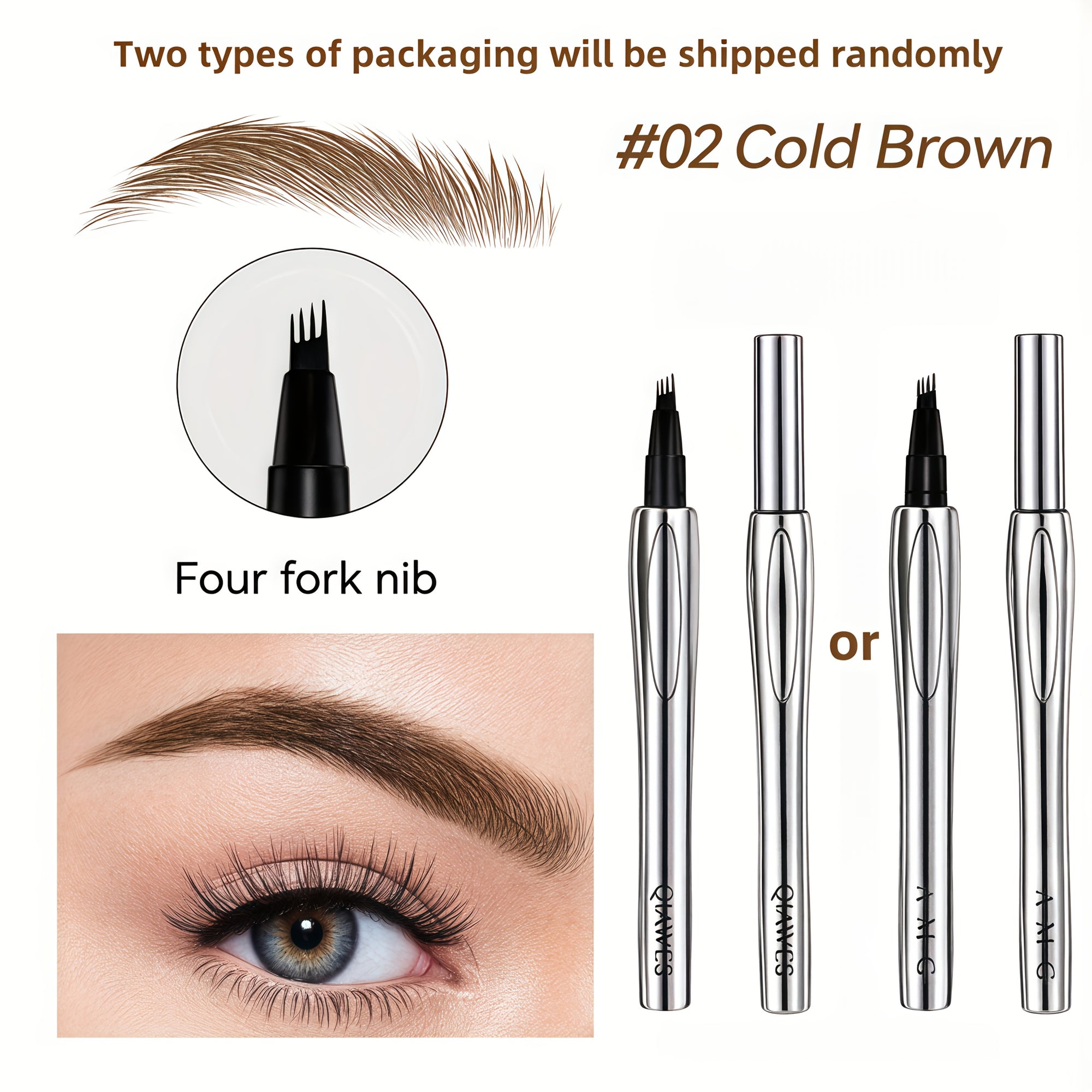Waterproof Eyebrow Pencil Waterproof 4-Way Slanted Eyebrow Pencil