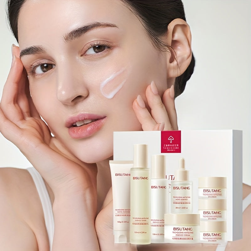 BISUTANG 8-Piece Mushroom Extract Facial Skincare Kit for Women