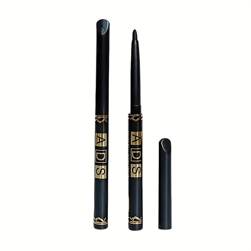 2pcs Waterproof & Sweatproof Black Eyeliner Pencils - Long-Lasting