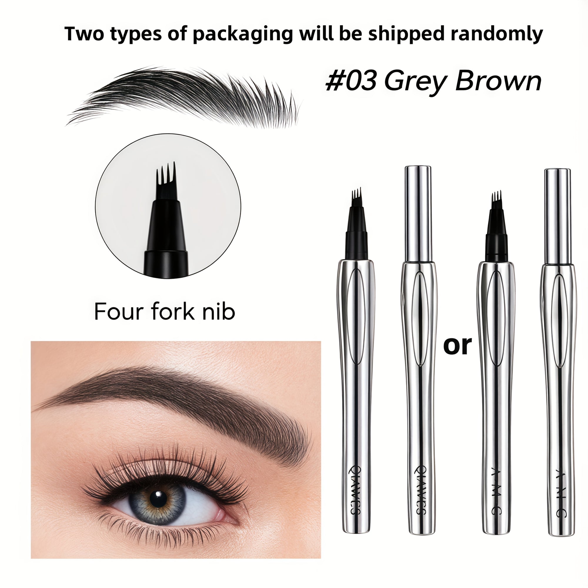 Waterproof Eyebrow Pencil Waterproof 4-Way Slanted Eyebrow Pencil