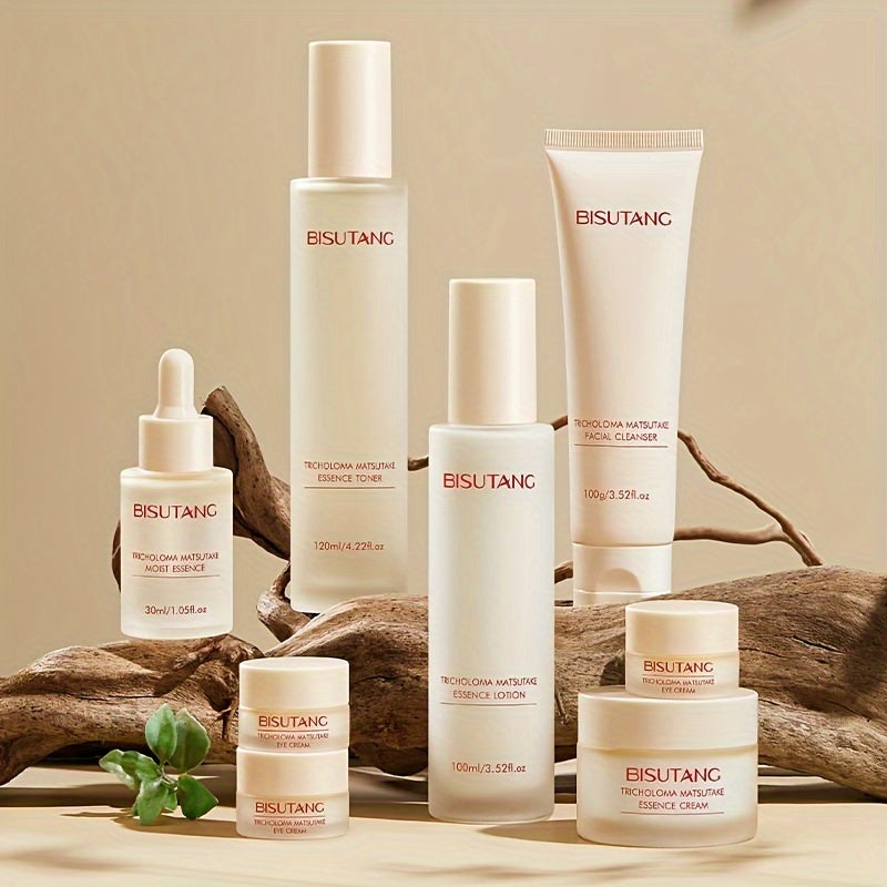 BISUTANG 8-Piece Mushroom Extract Facial Skincare Kit for Women