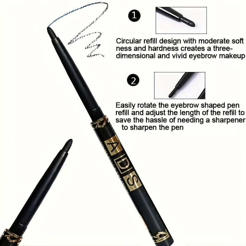 2pcs Waterproof & Sweatproof Black Eyeliner Pencils - Long-Lasting - bodyrelief.uk