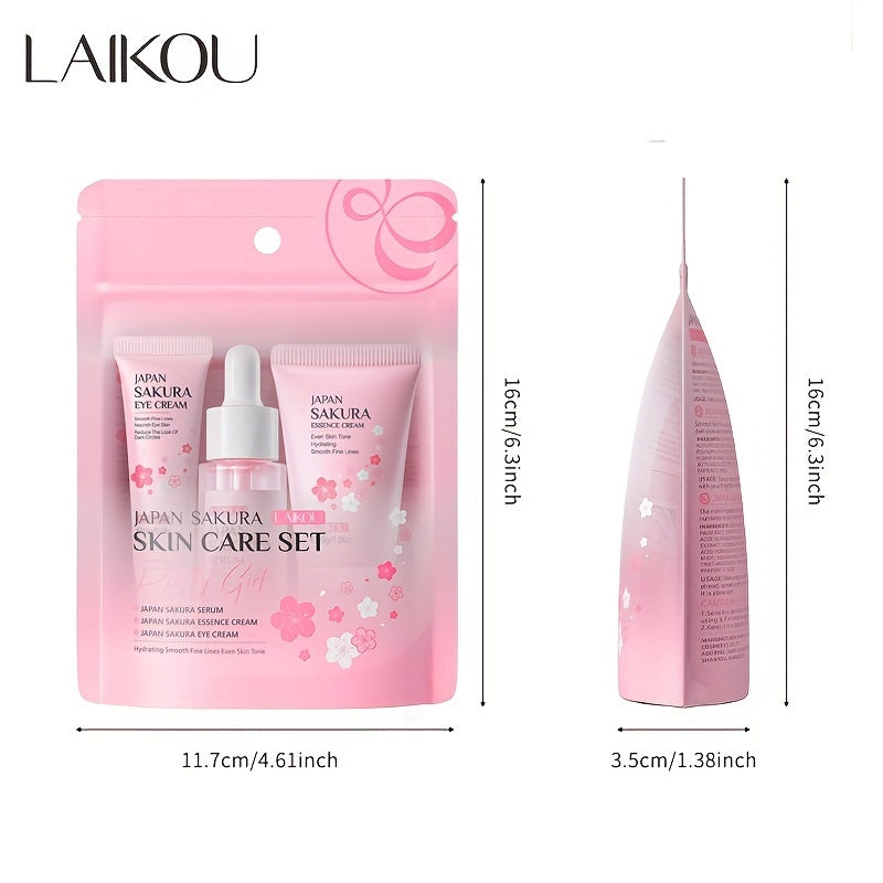 3pcs Set LAIKOU Japanese Cherry Blossom Skin Care