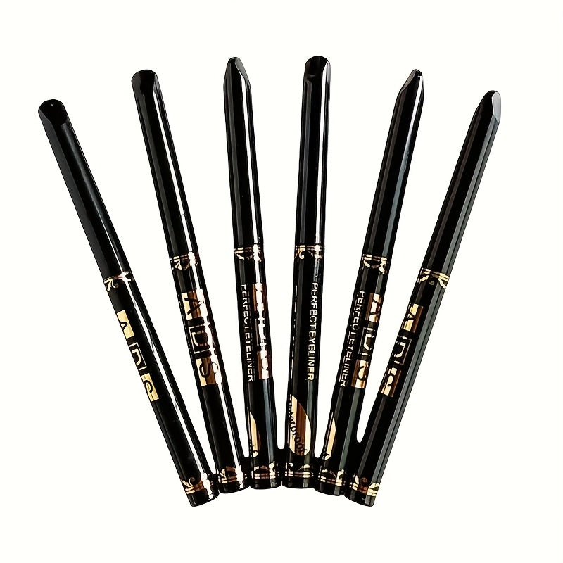 2pcs Waterproof & Sweatproof Black Eyeliner Pencils - Long-Lasting