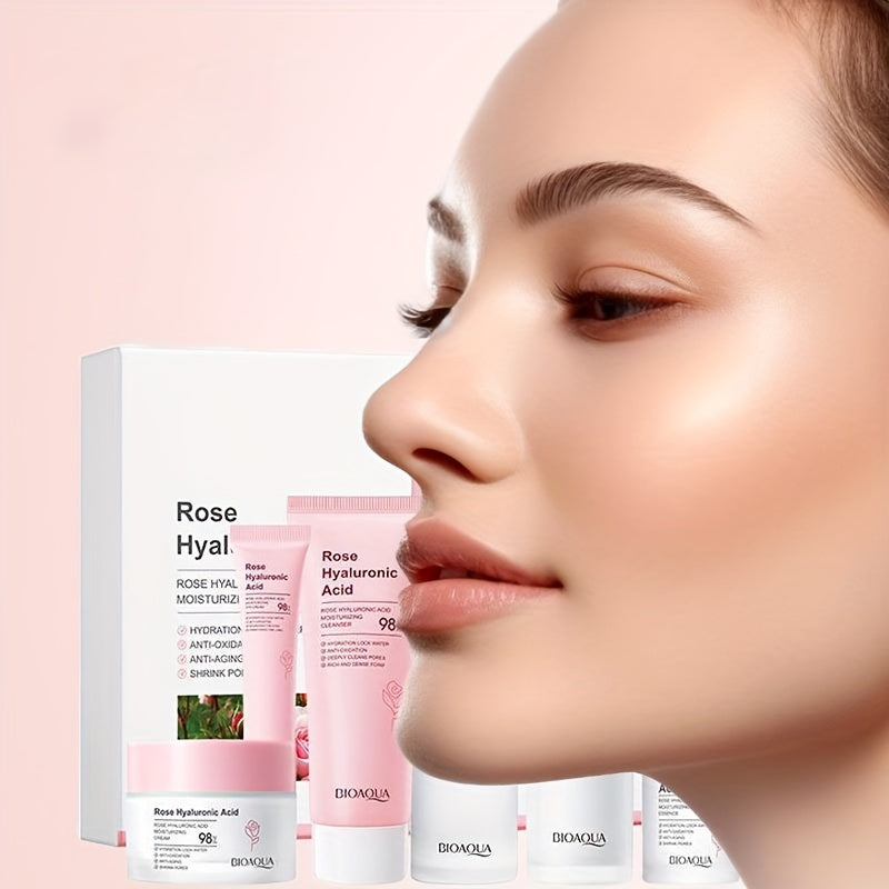 BIOAQUA Rose Hyaluronic Acid Skincare Gift Set for Women