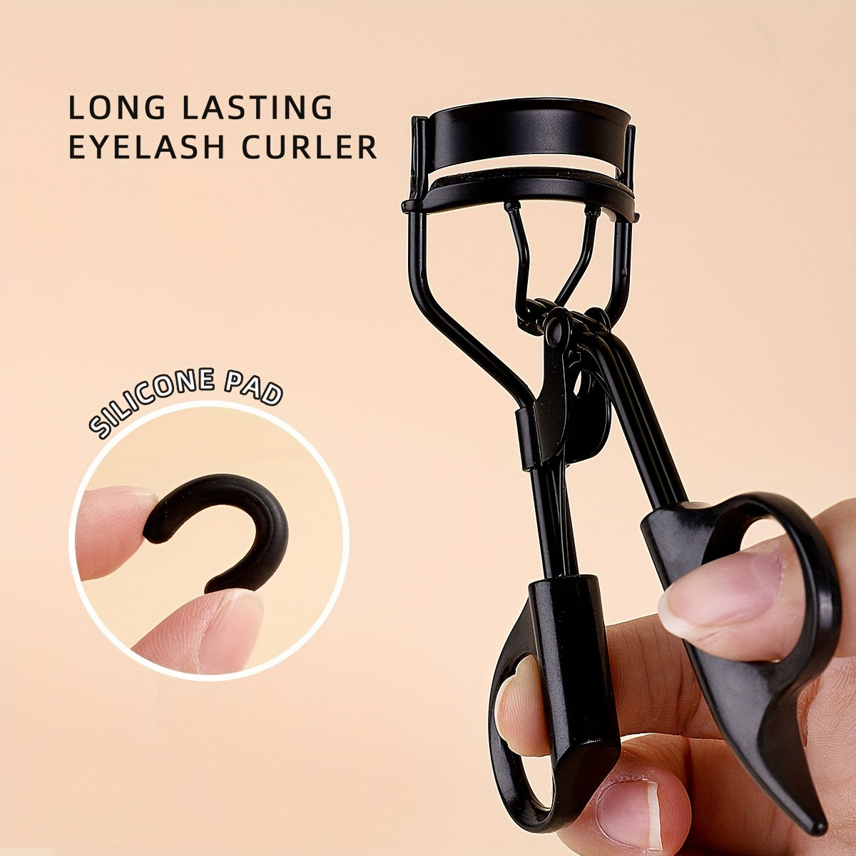 1 Portable Black Eyelash Curler, Stainless Steel Eyelash Curler