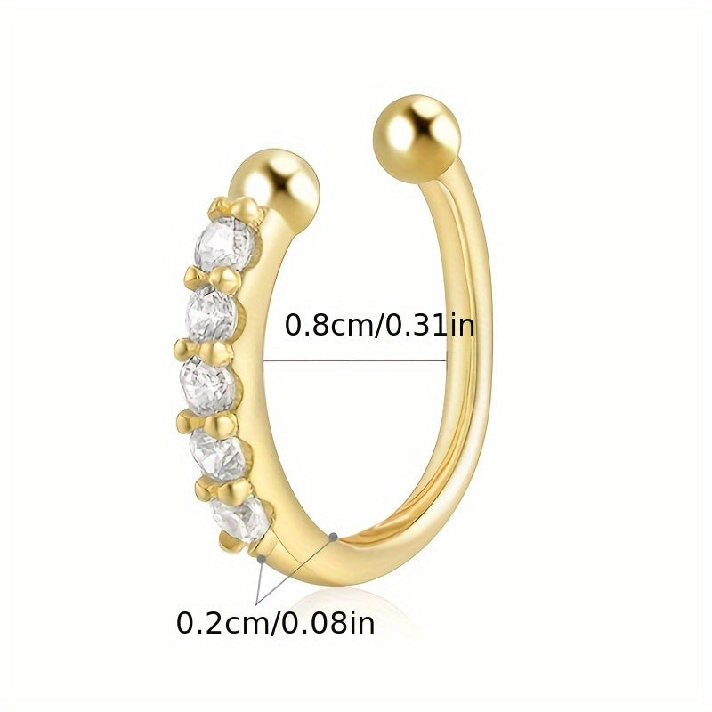 2pcs Bohemian Summer Sexy Style False Nose Rings