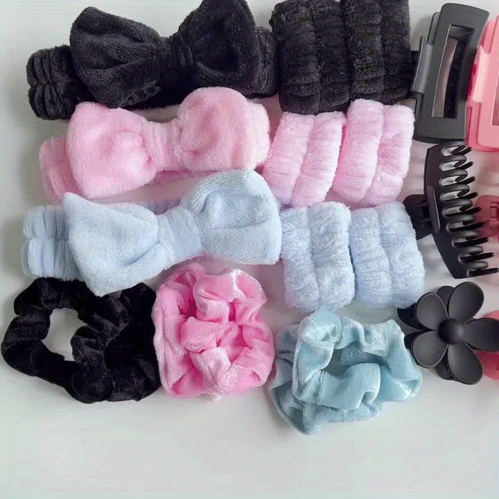 8pcs/set Hair Accessories Kit For Women And daily use Lovely Bowknot Decorative