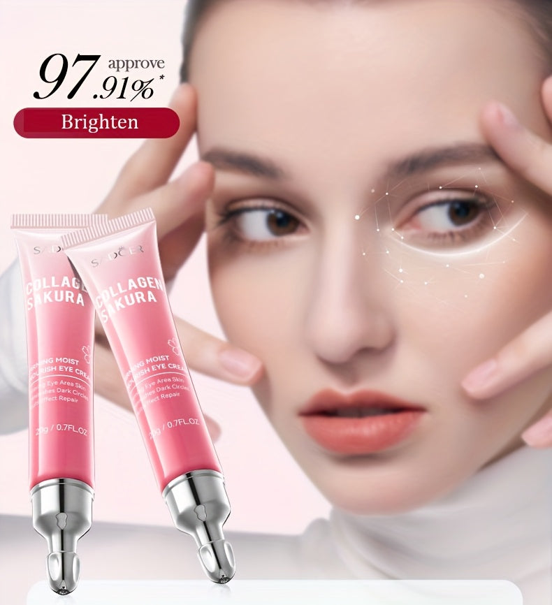 Sakura Collagen Eye Cream - 20g, Smooths Wrinkles & Moisturizes Firming