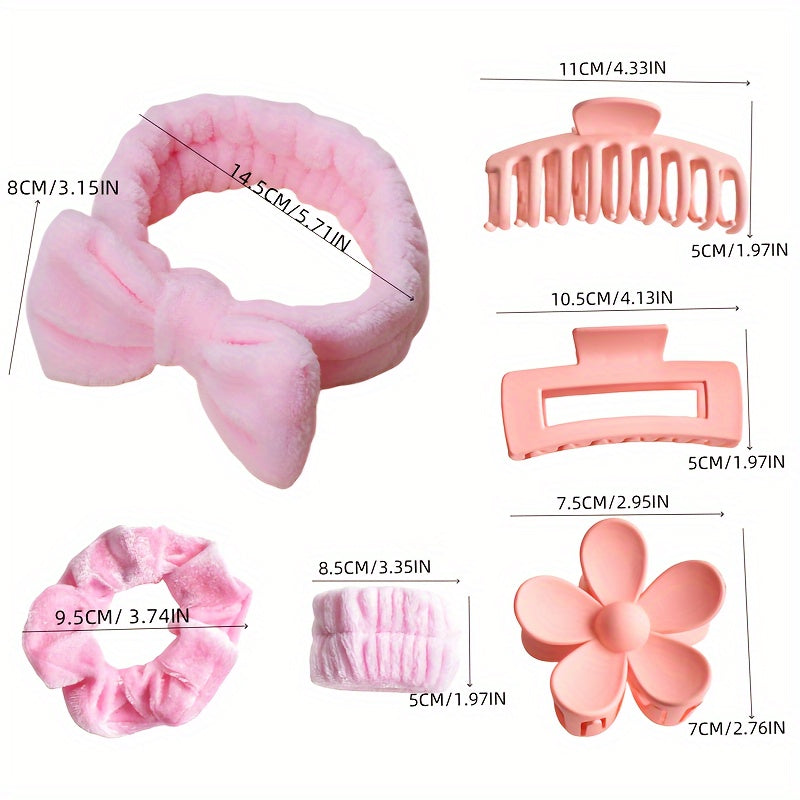 8pcs/set Hair Accessories Kit For Women And daily use Lovely Bowknot Decorative