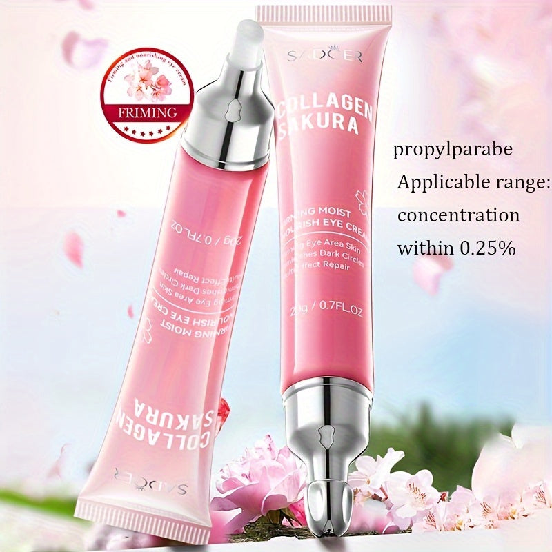 Sakura Collagen Eye Cream - 20g, Smooths Wrinkles & Moisturizes Firming