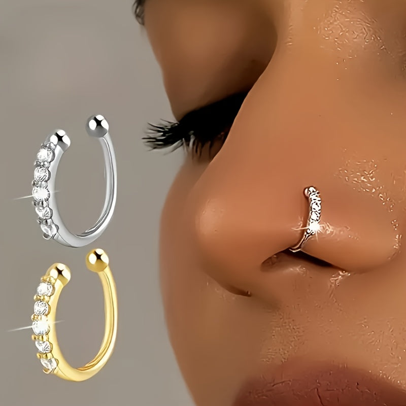 2pcs Bohemian Summer Sexy Style False Nose Rings