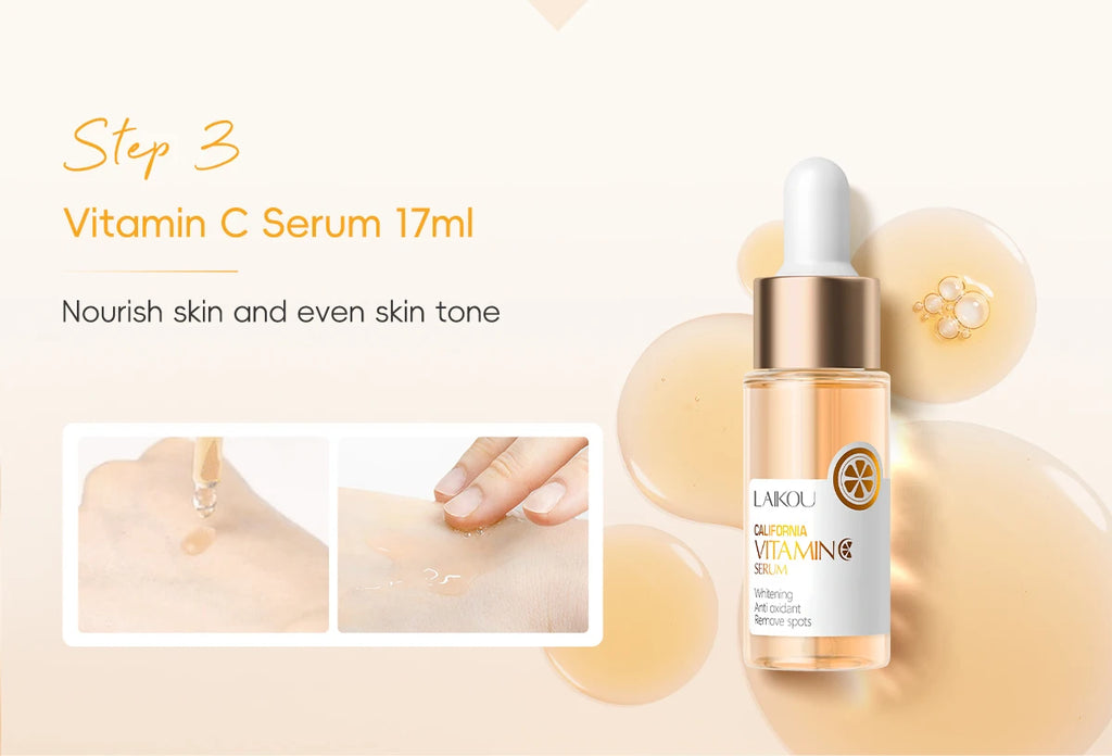 LAIKOU VITAMIN C Skincare Set Brightening 5Pcs - bodyrelief.uk