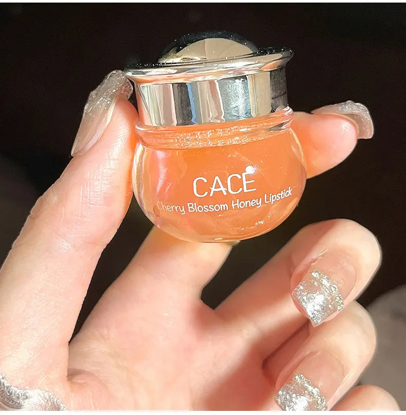 CACE Cherry Blossom Honey Lip Balm — Deeply Hydrating and Plumping, Water-Rich Glossy Finish, Non-Sticky, - bodyrelief.uk