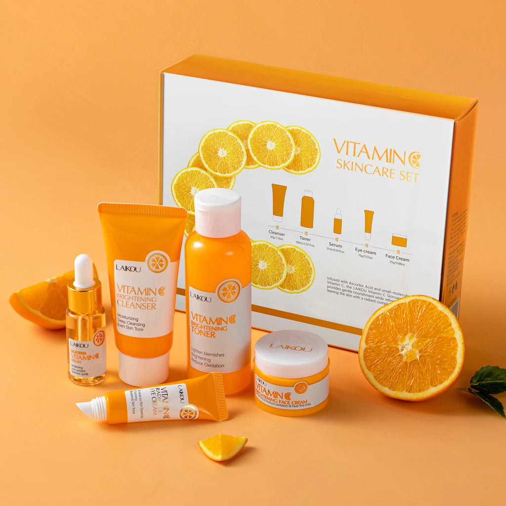 LAIKOU VITAMIN C Skincare Set Brightening 5Pcs - bodyrelief.uk