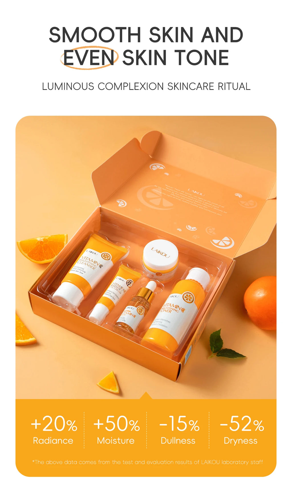 LAIKOU VITAMIN C Skincare Set Brightening 5Pcs - bodyrelief.uk