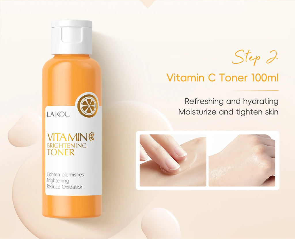 LAIKOU VITAMIN C Skincare Set Brightening 5Pcs - bodyrelief.uk