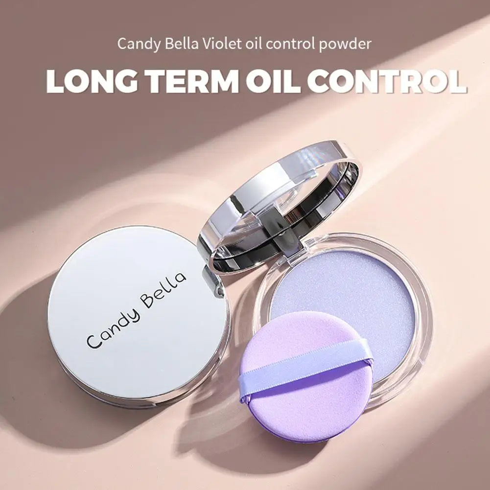 Lavender Pressed Powder Matte Powder Lasting Oil Control Full Coverage Face Compact Setting Powder Makeup Foundation Cosmetics - bodyrelief.uk
