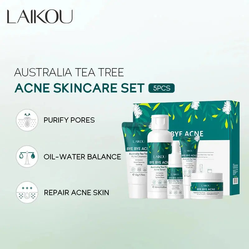 LAIKOU Australia Tea Tree Acne Skincare Five-Piece Set - bodyrelief.uk