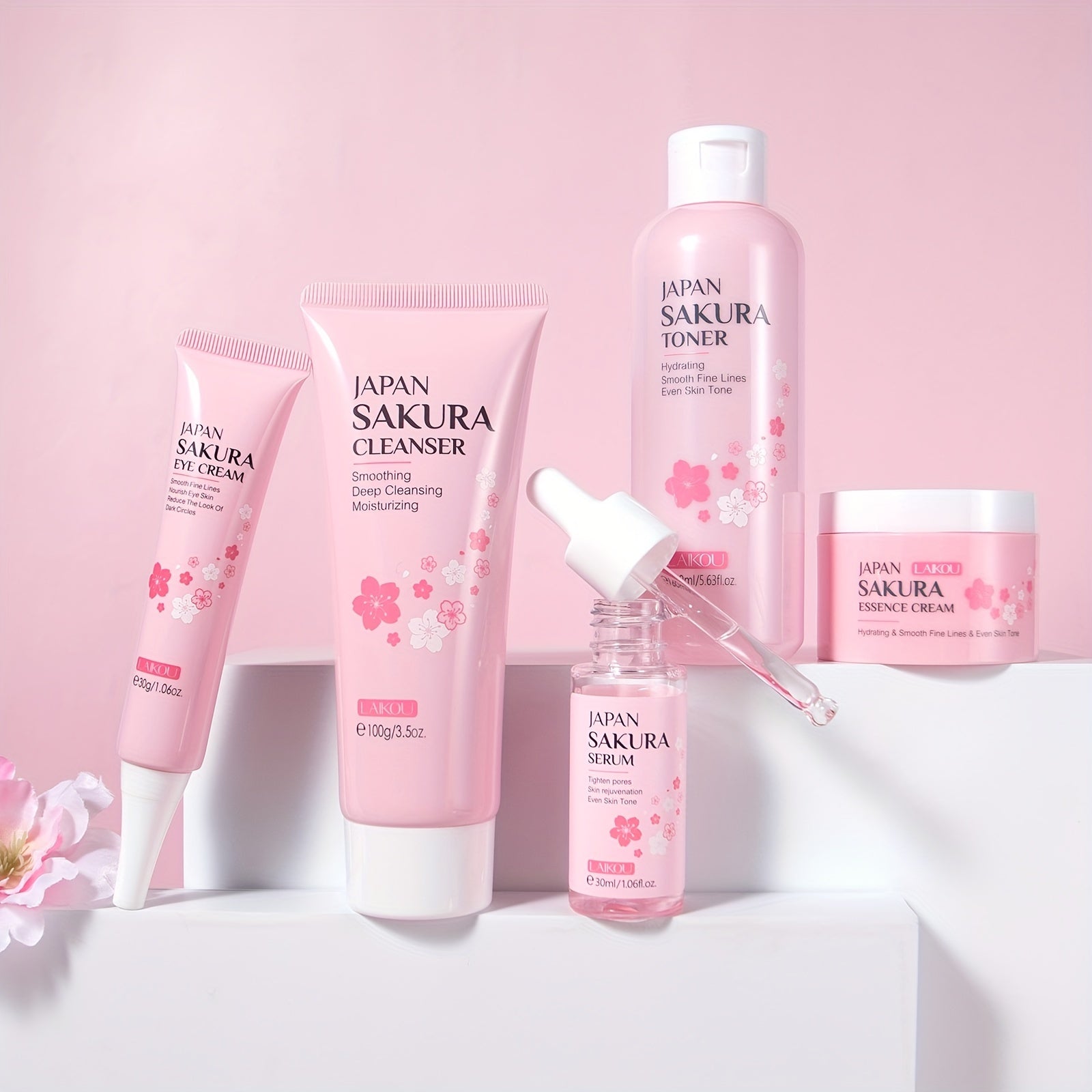 5-Piece LAIKOU Sakura Radiance Skincare Set