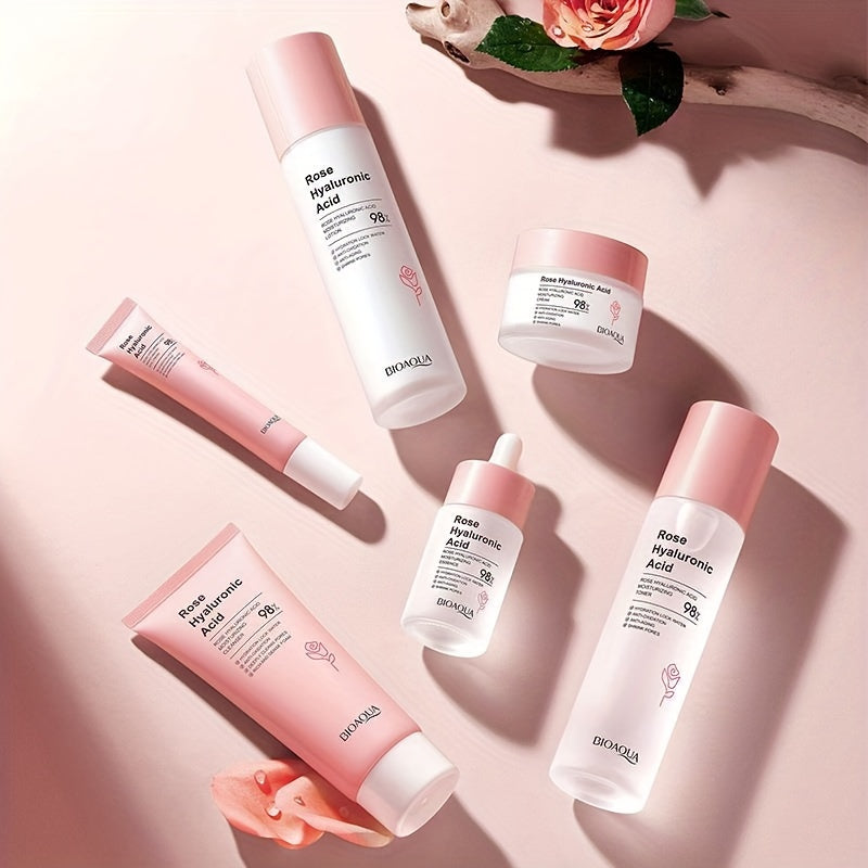BIOAQUA Rose Hyaluronic Acid Skincare Gift Set for Women