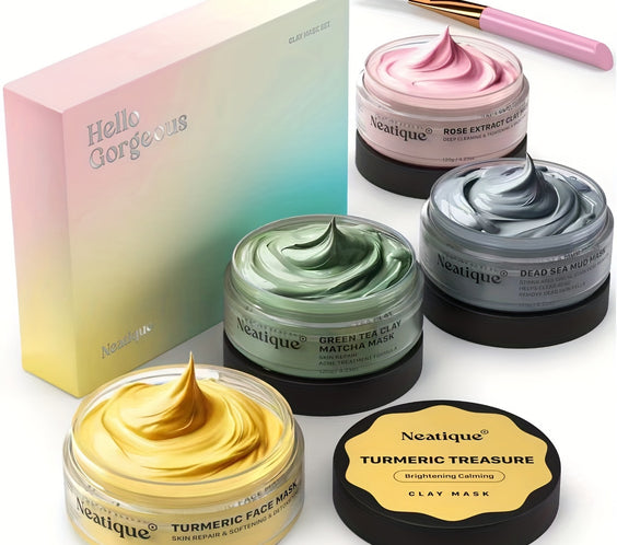 Neatique Face Masks Skincare Set, 480g (120gx4) - bodyrelief.uk