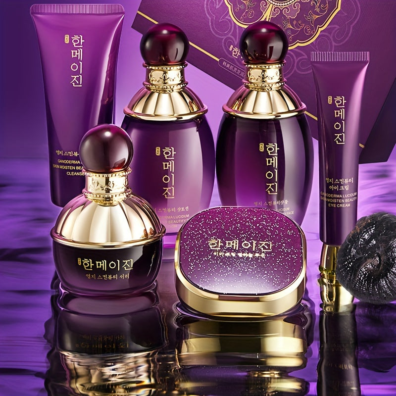 Korean-Inspired Purple Ganoderma Facial Skincare Set