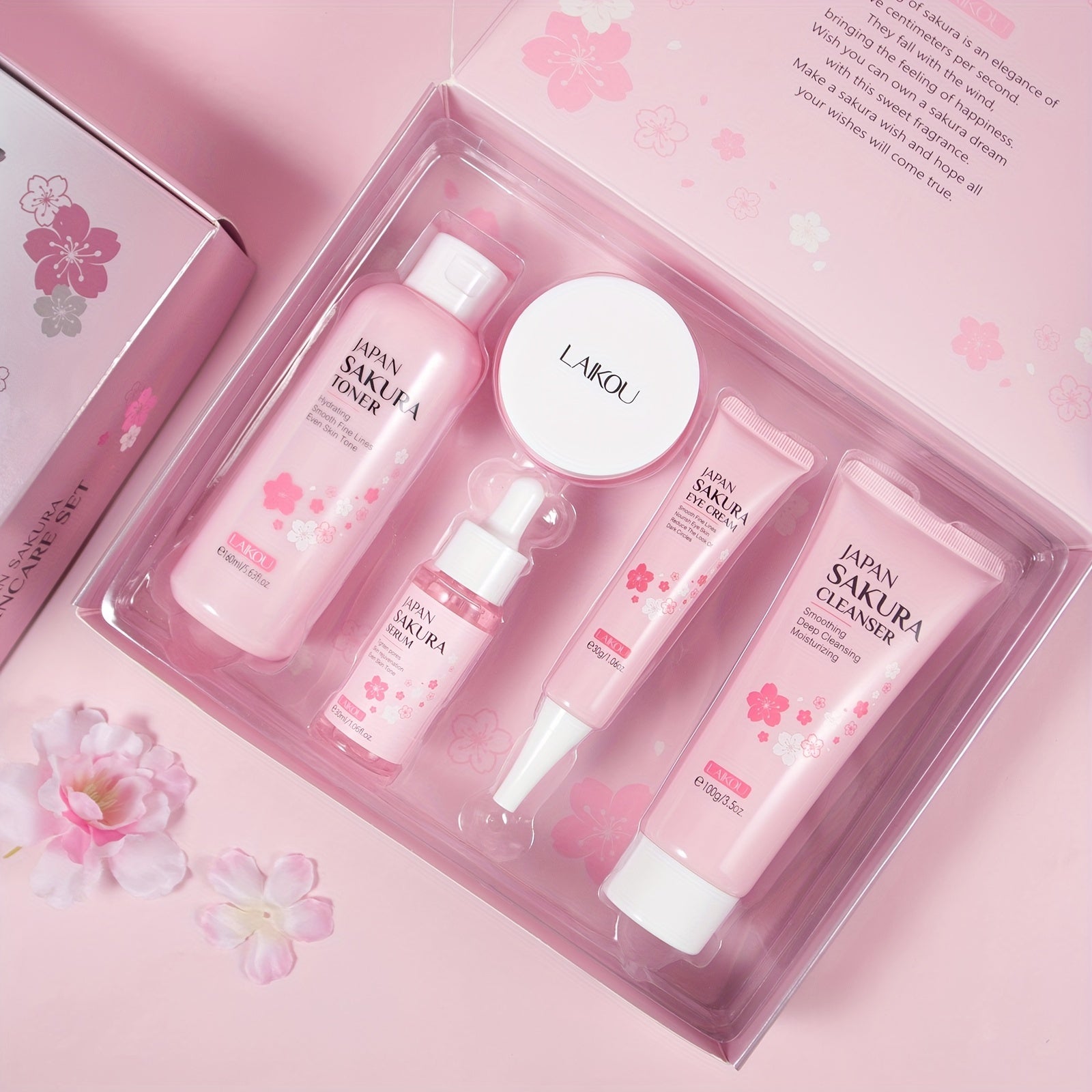 5-Piece LAIKOU Sakura Radiance Skincare Set