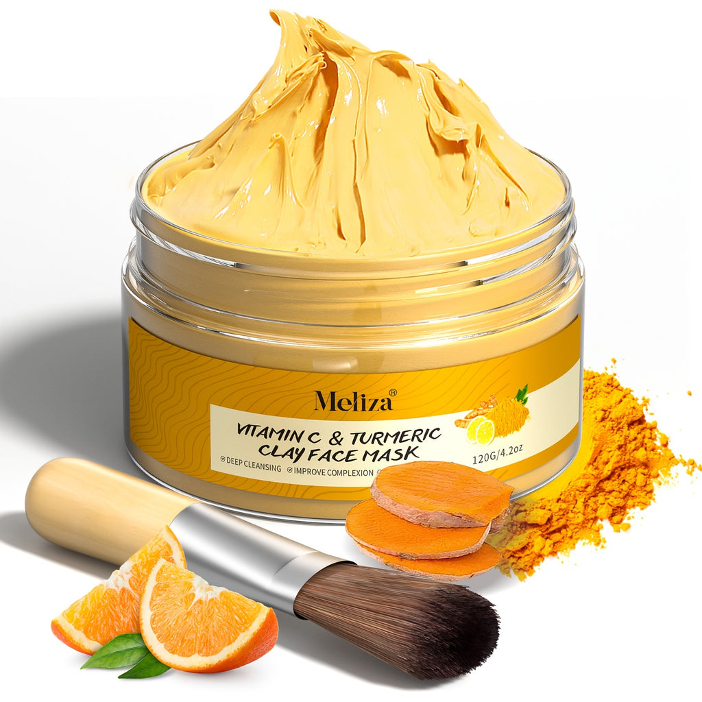 120g Turmeric Vitamin C Clay Mask Face Mask Turmeric Facial - bodyrelief.uk