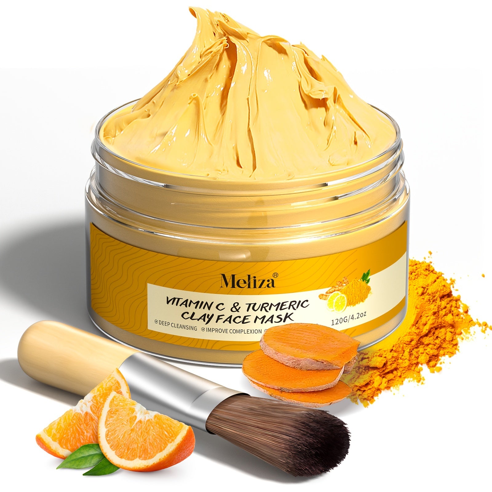 120g Turmeric Vitamin C Clay Mask Face Mask Turmeric Facial
